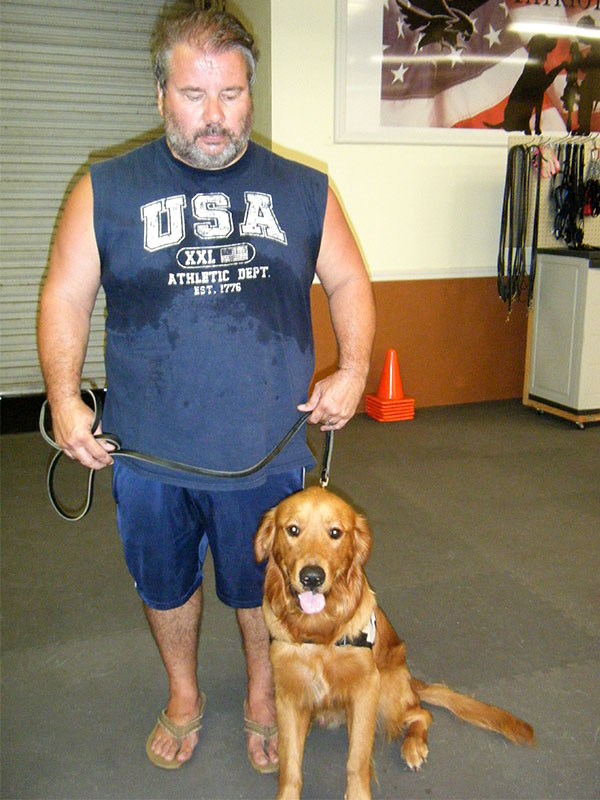 Jim, U.S. Navy Veteran K9 Jase 