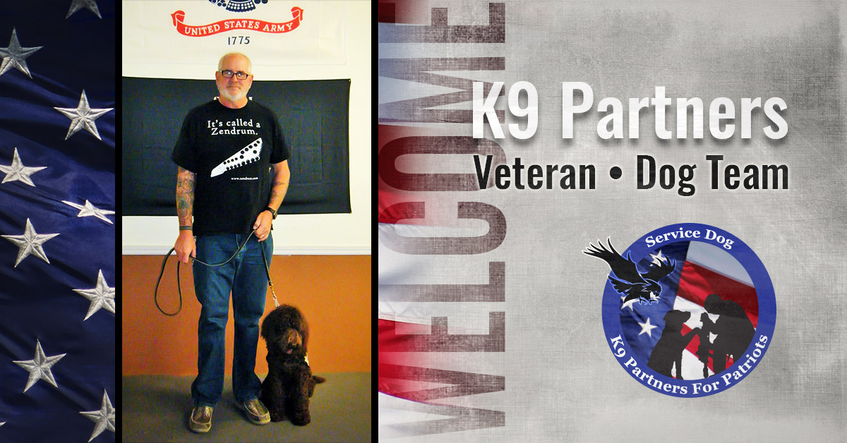 Tim, U.S. Army veteran and K9 L.E.O.