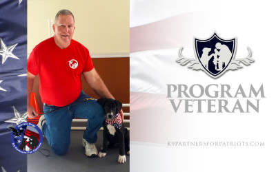 Service Dog Team Bob, U.S. Army Veteran and K9 Sue