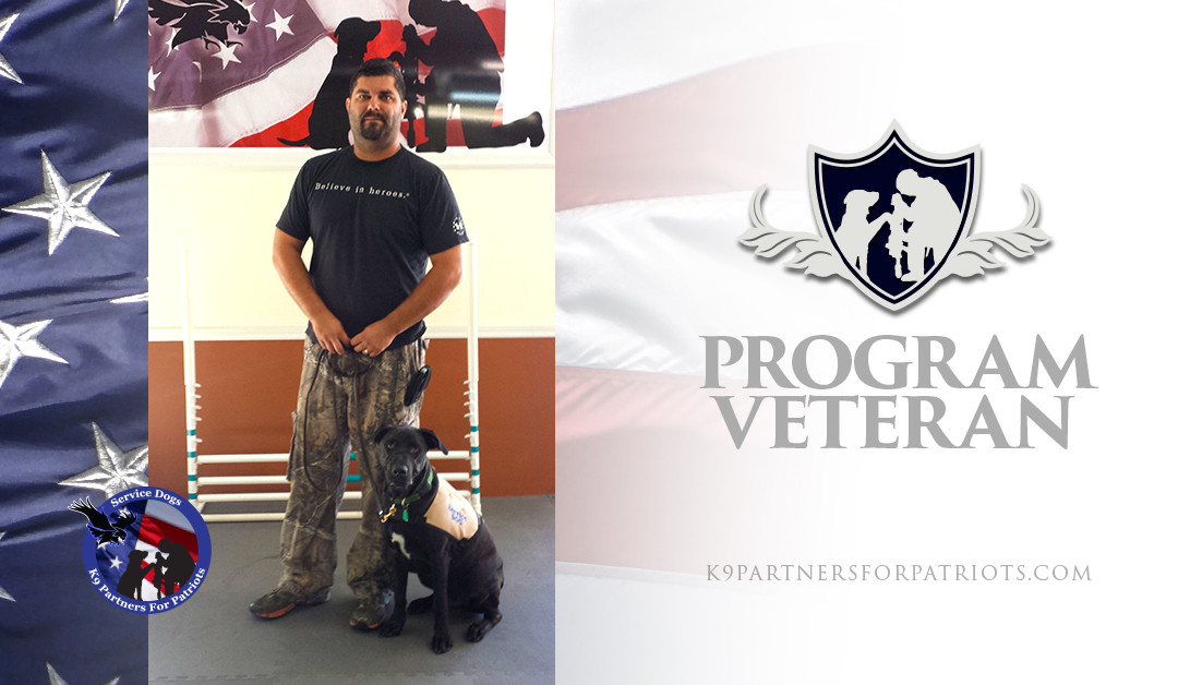 Service Dog Team Patrick, U.S. Army Veteran and K9 Chuck Norris