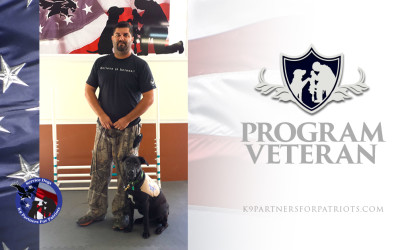 Service Dog Team Patrick, U.S. Army Veteran and K9 Chuck Norris