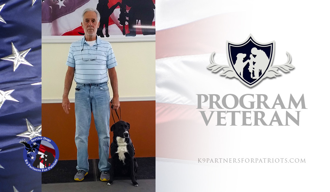 Service Dog Team Bill, U.S. Army Veteran and K9 Maddie