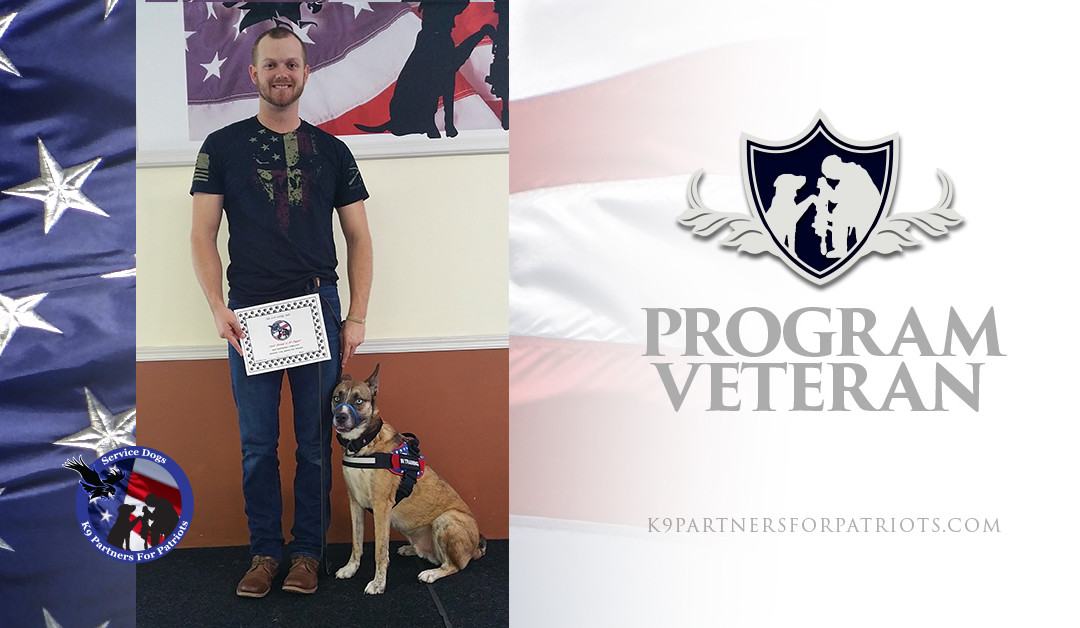 Service Dog Team Caleb, U.S. Army Veteran and K9 Dagger