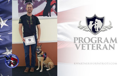 Service Dog Team Caleb, U.S. Army Veteran and K9 Dagger
