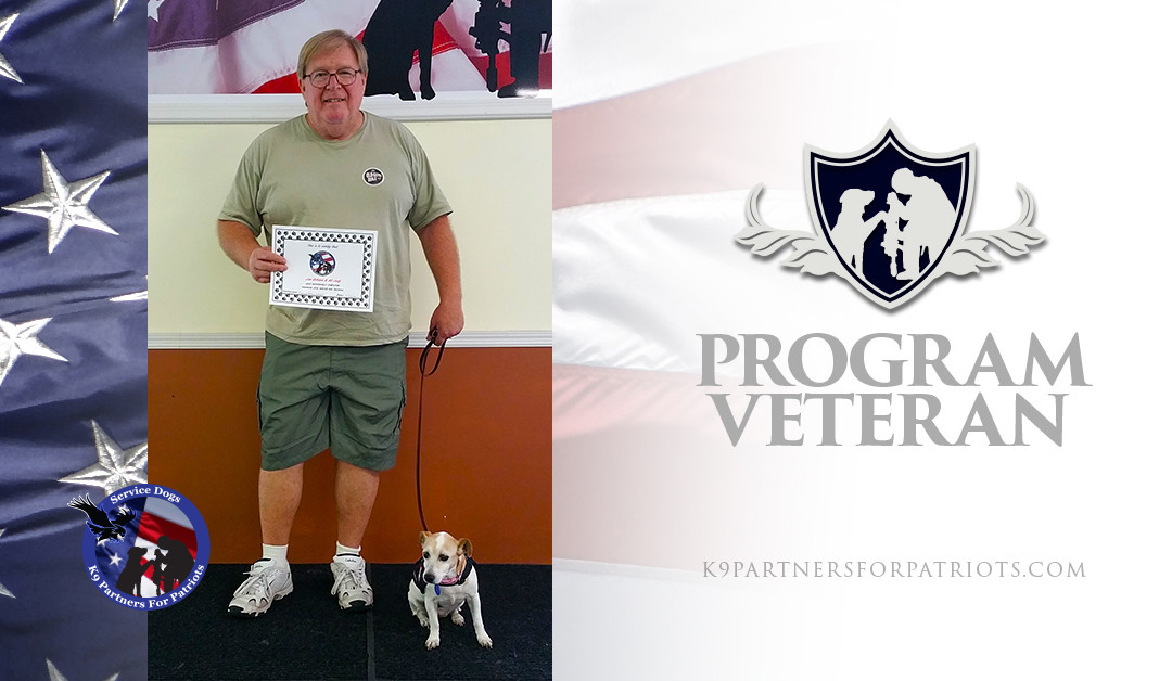 Service Dog Team Jim, U.S. Army Veteran and K9 Judy