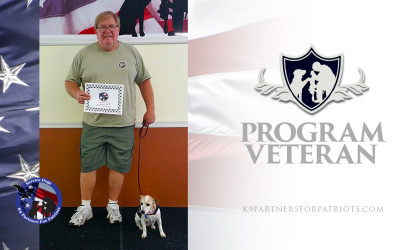 Service Dog Team Jim, U.S. Army Veteran and K9 Judy