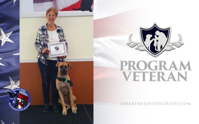 Service Dog Team Kathy, U.S. Army Veteran and K9 Lacy