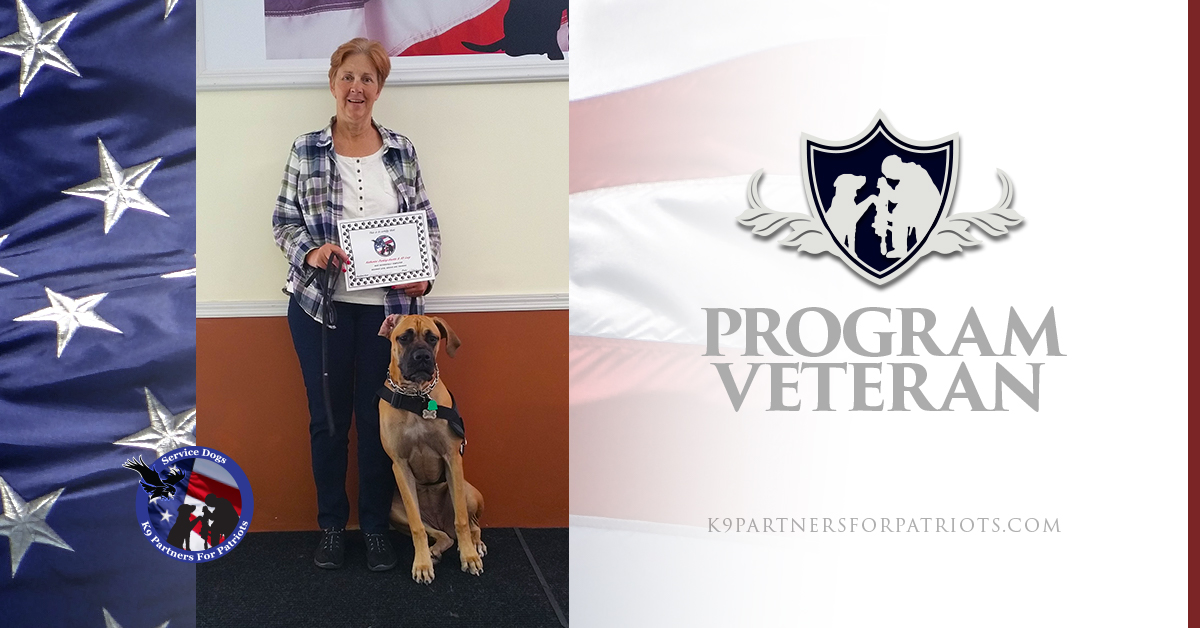 Kathy, U.S. Army Veteran and K9 Lacy Service Dog Team