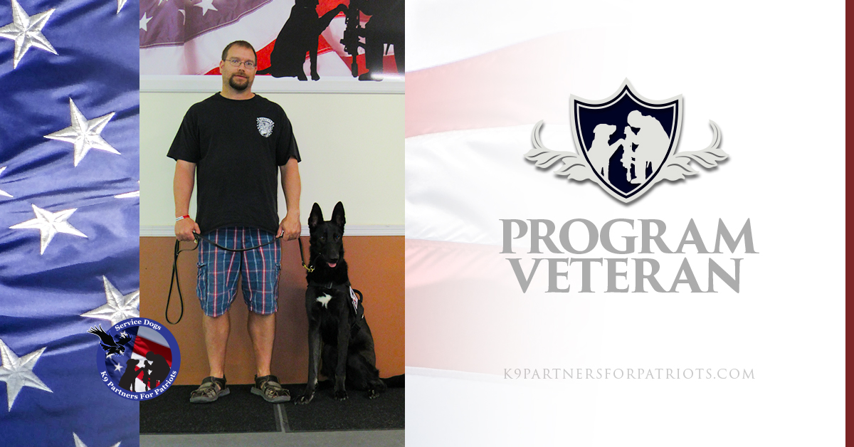 Program Veteran Dan and PTSD Service Dog Ronan