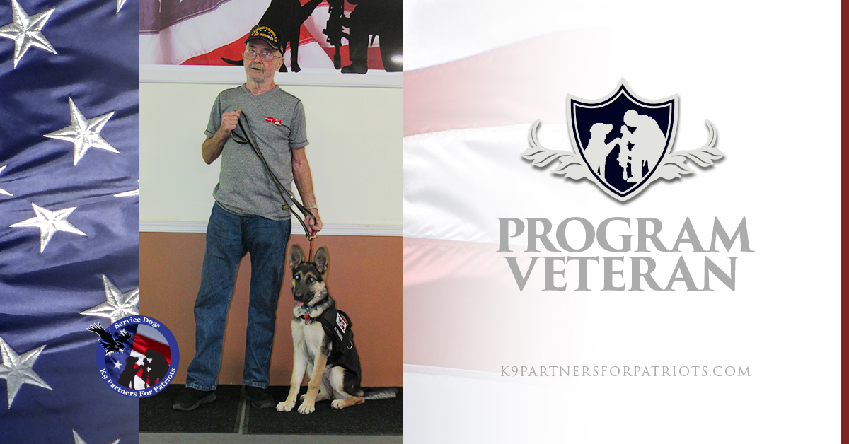 Program Veteran Gary and PTSD Service Dog Crystal