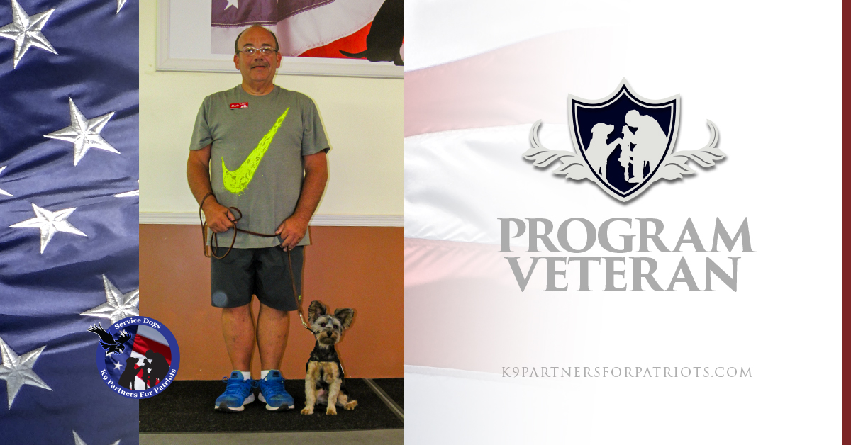 Program Veteran Richard and PTSD Service Dog Goo