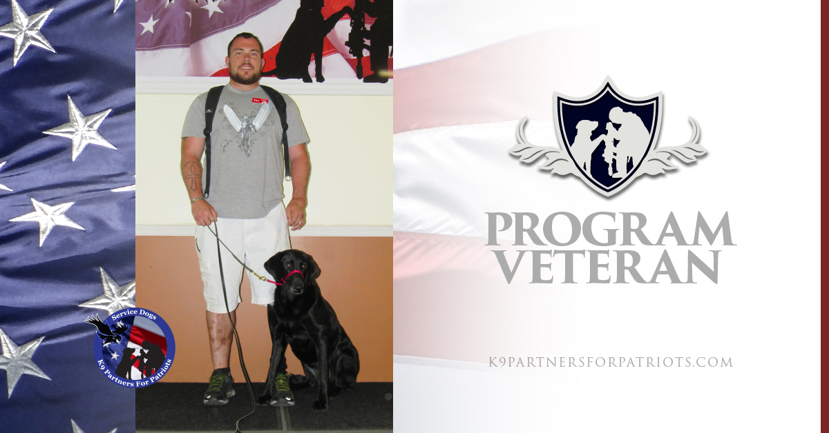 Program Veteran Timothy and PTSD Service Dog Shadow