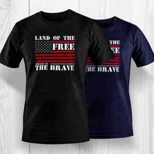 Land of the Free, Because of the Brave Unisex T-Shirt