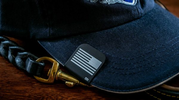 Reverse American Flag Hat Clip