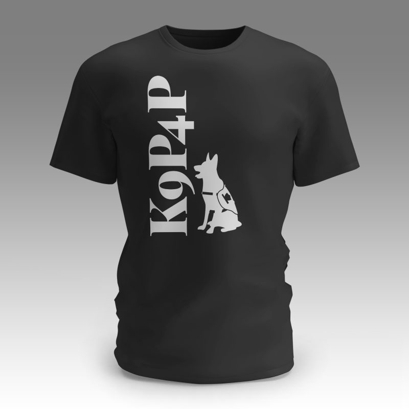 K9P4P Service Dog Black T-Shirt