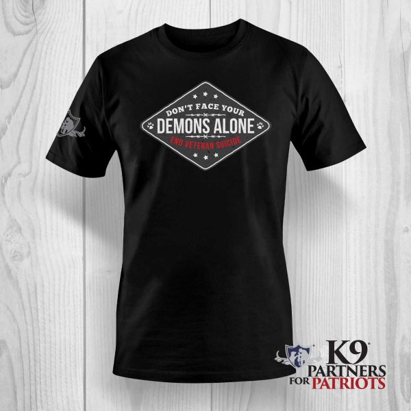 End Veteran Suicide - Demons Alone Black Shirt