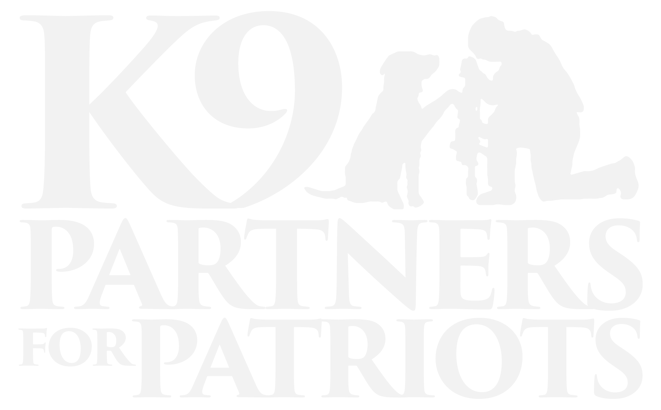 K9 Partners for Patriots Logo White