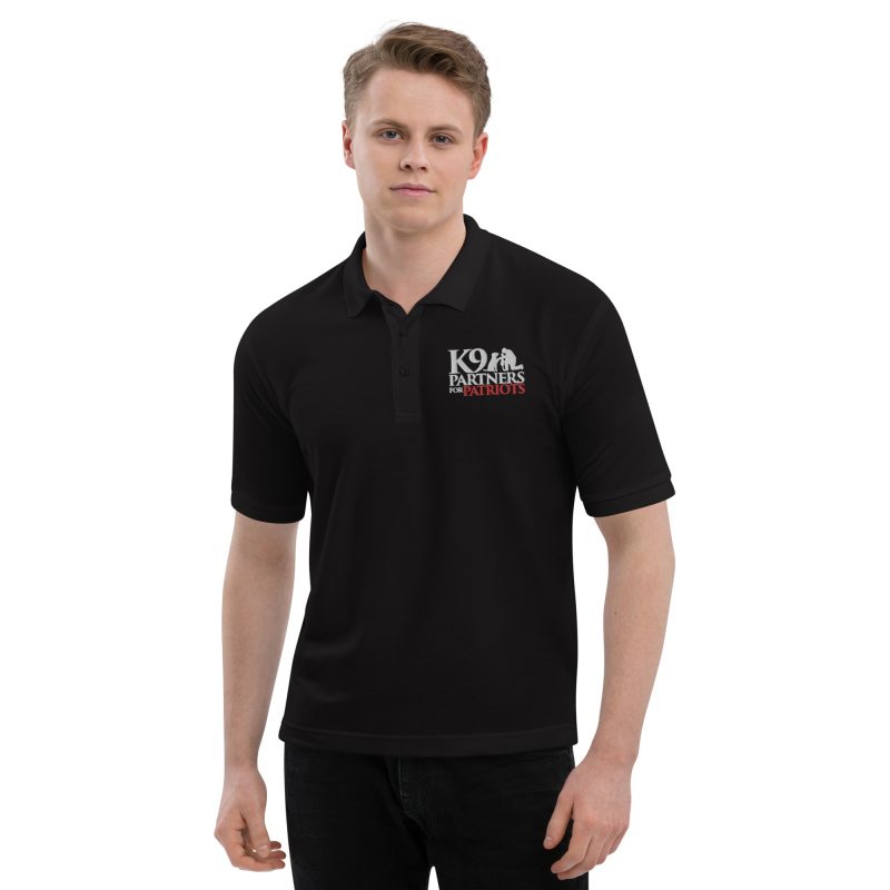 K9 Partners for Patriots Men's Premium Embroidered Polo Dark Colors