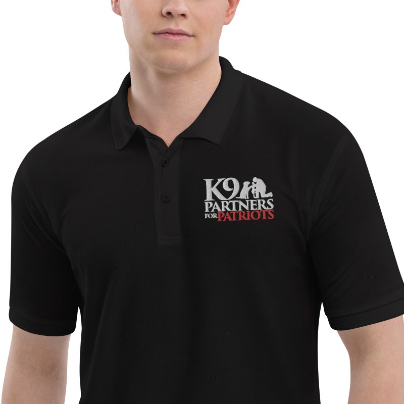 K9 Partners for Patriots Men's Premium Embroidered Polo Dark Colors - Image 2