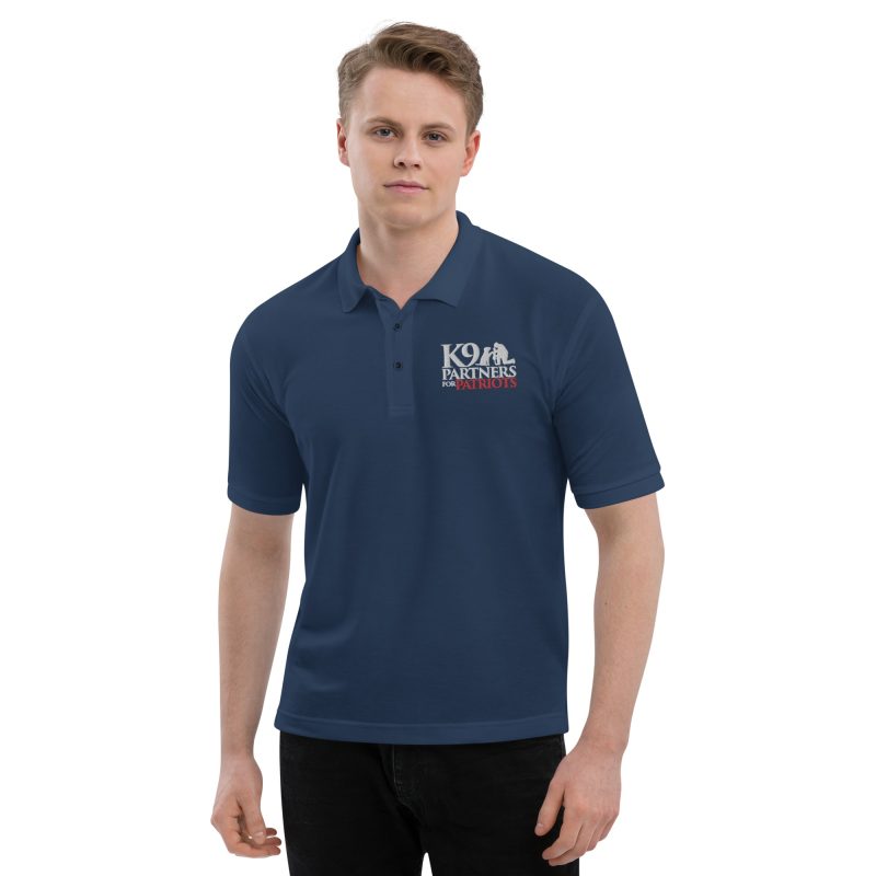 K9 Partners for Patriots Men's Premium Embroidered Polo Dark Colors - Image 3