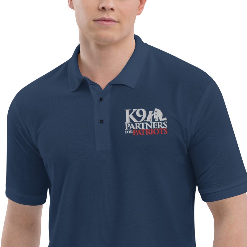 K9 Partners for Patriots Men's Premium Embroidered Polo Dark Colors - Image 4