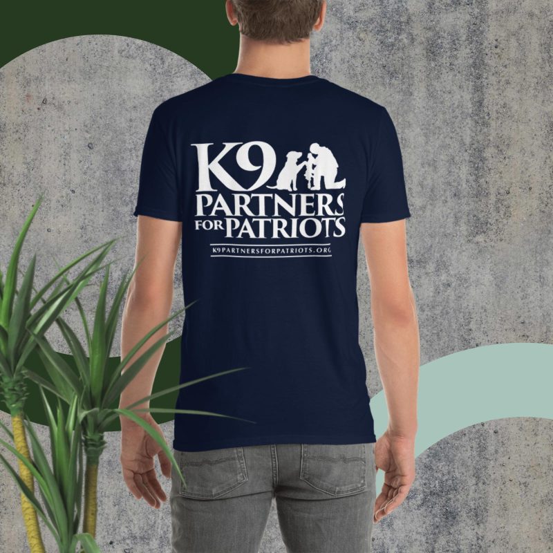 K9 Partners for Patriots Logo and Badge Unisex T-Shirt - Image 3