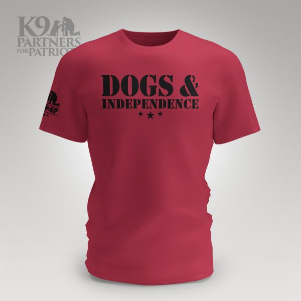 Dogs and Independence Tee - Red