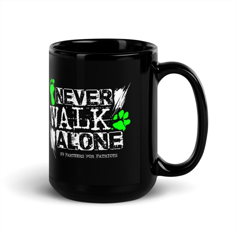 Never Walk Alone Black Mug - Image 6