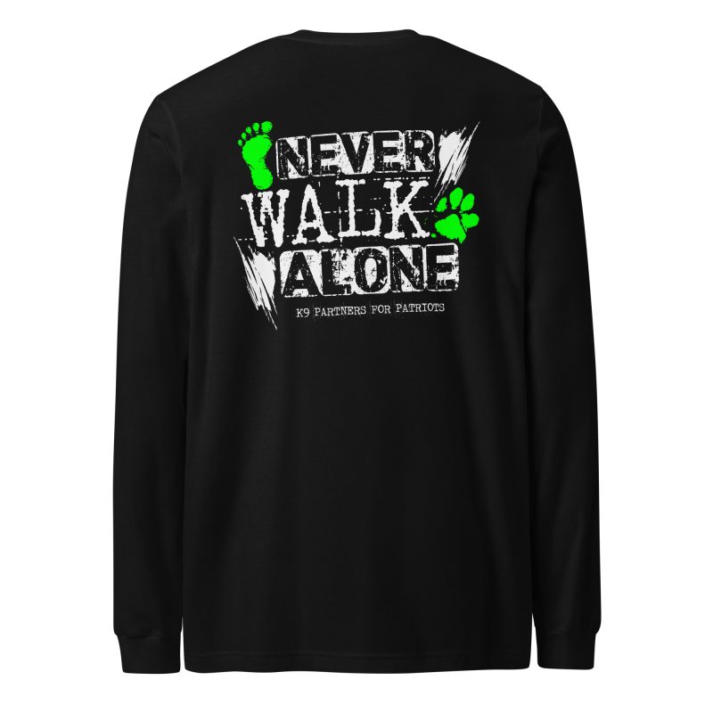 Never Walk Alone Long-Sleeve T-Shirt | K9 Partners for Patriots - Image 3