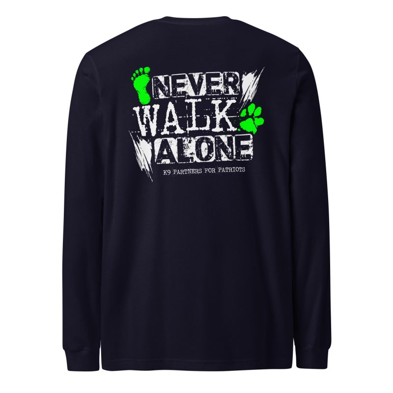 Never Walk Alone Long-Sleeve T-Shirt | K9 Partners for Patriots - Image 5