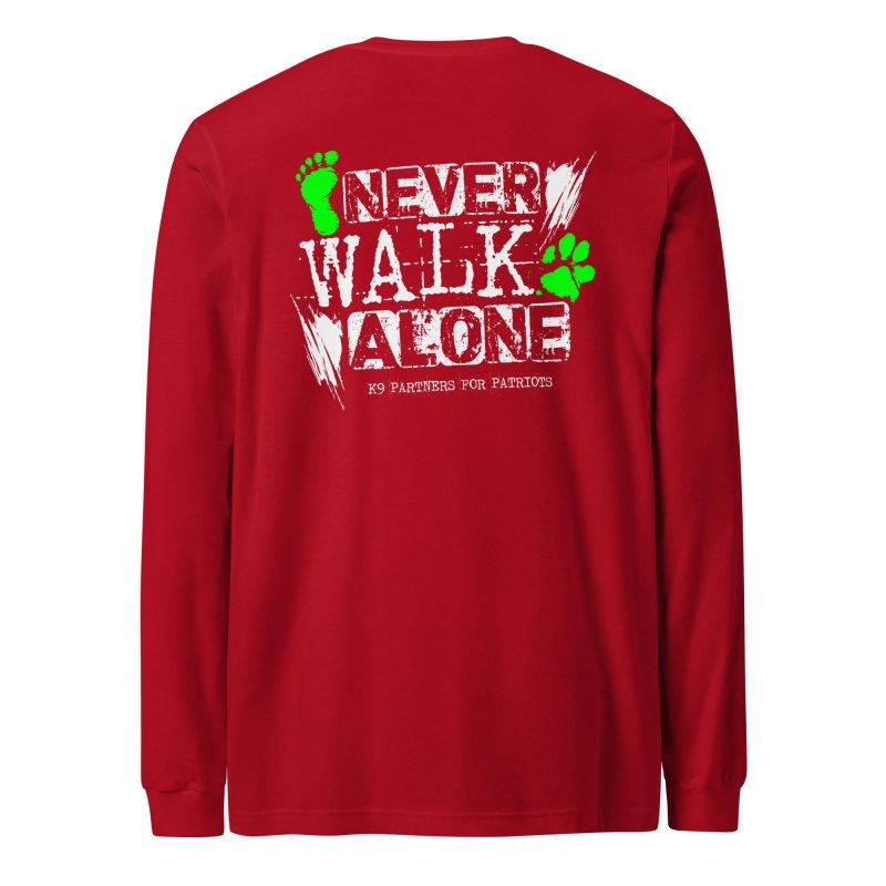 Never Walk Alone Long-Sleeve T-Shirt | K9 Partners for Patriots