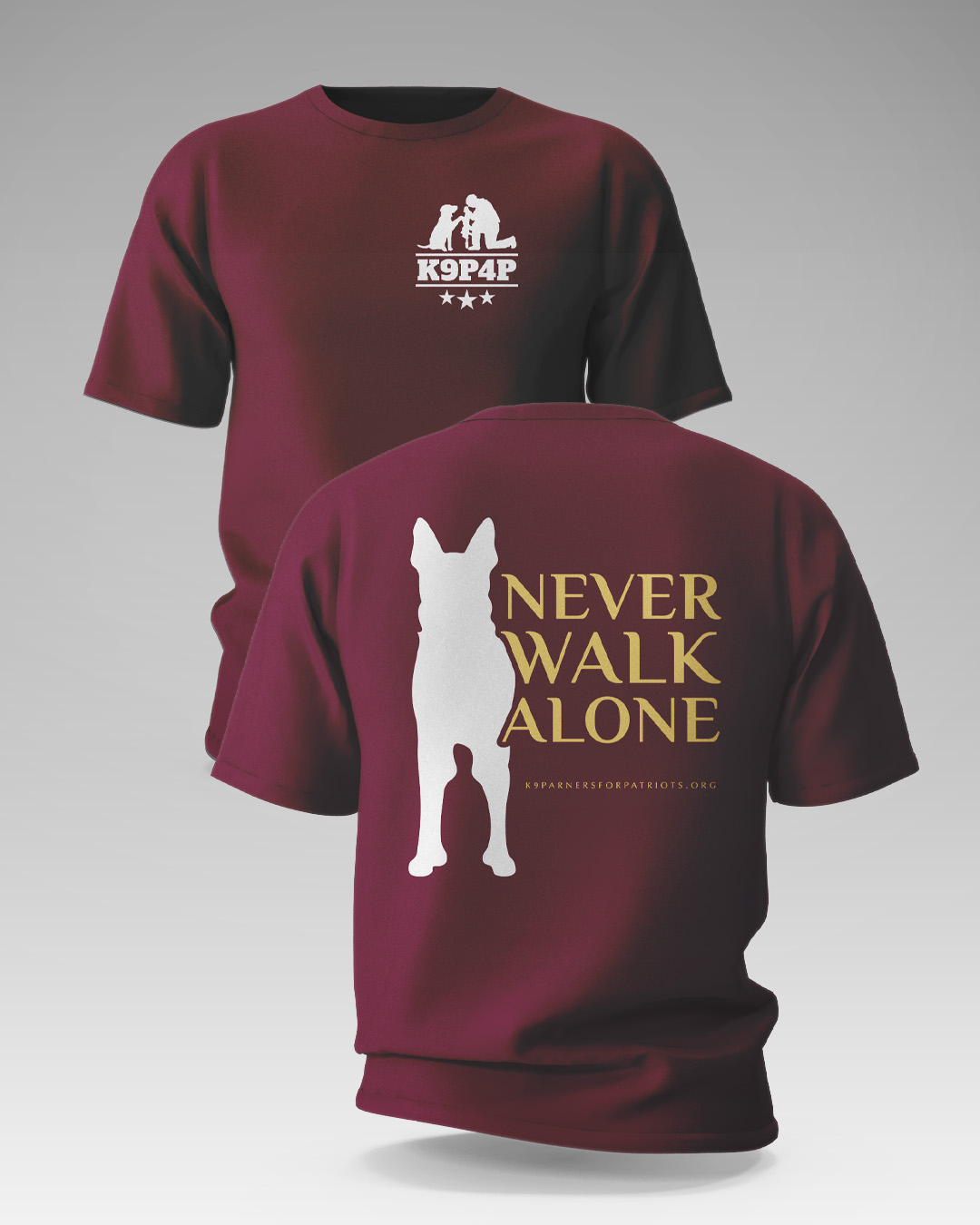 Never Walk Alone T-Shirt K9 Partners for Patriots