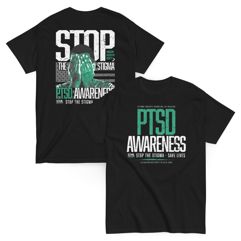 Stop the Stigma - PTSD Awareness Black T-shirt