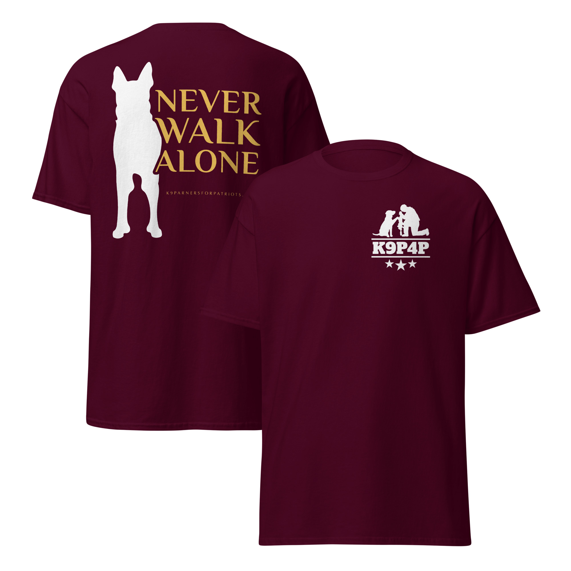 Never Walk Alone T-Shirt K9 Partners for Patriots