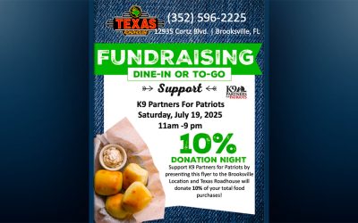 Texas Roadhouse Brooksville 10% Donation Night