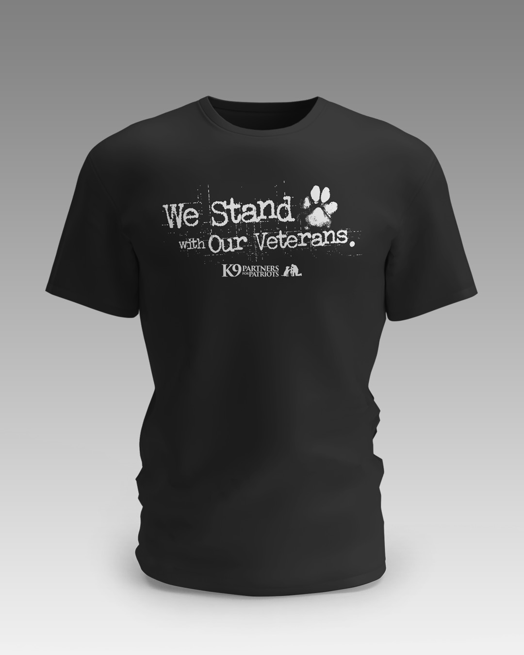 We Stand With Our Veterans Short Sleeve Tee - Black