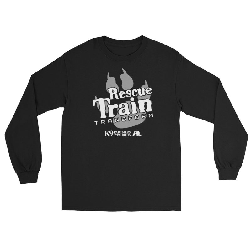 Rescue. Train. Transform. | K9 Partners for Patriots Awareness Long Sleeve Shirt - Image 6