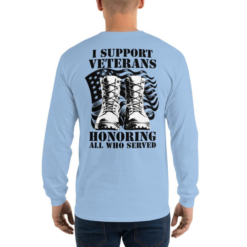 I Support Veterans Long Sleeve Tee – Honoring All Who Served - Image 3