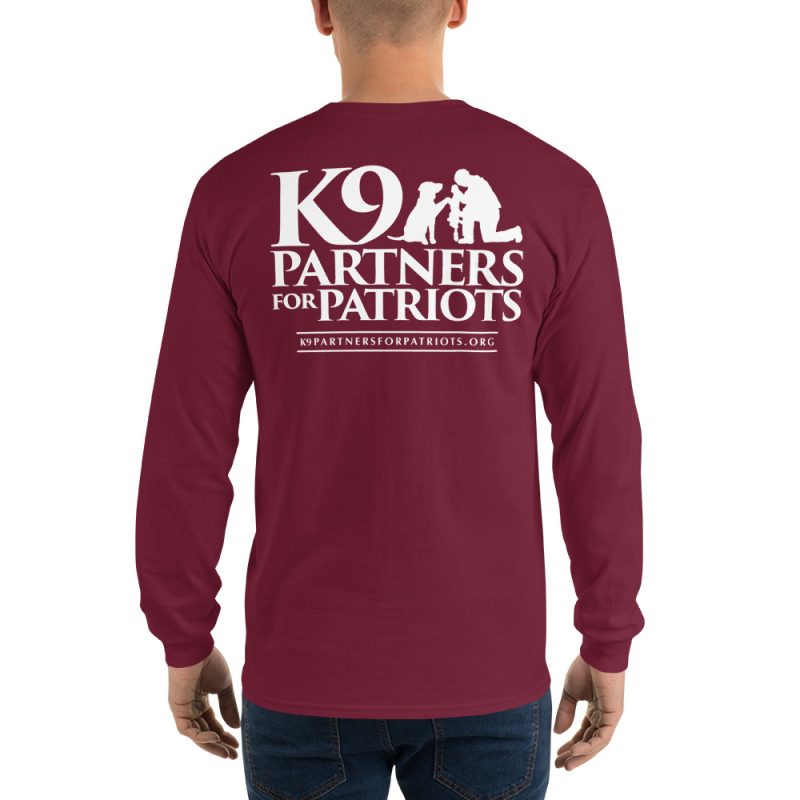 Rescue. Train. Transform. | K9 Partners for Patriots Awareness Long Sleeve Shirt - Image 4