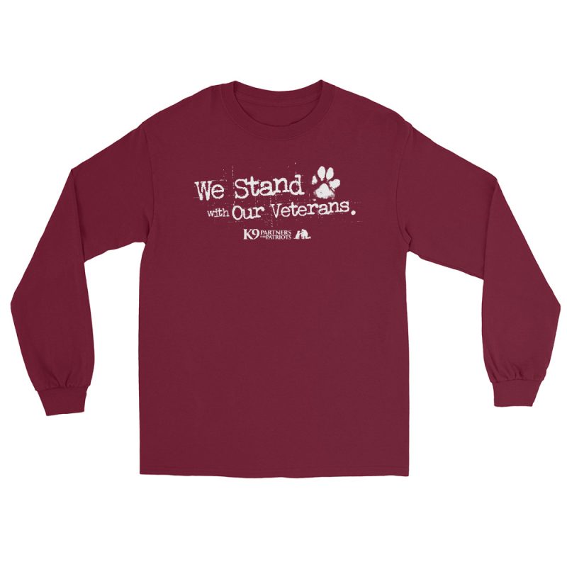 We Stand with Our Veterans | Long Sleeve Awareness Tee - Image 3