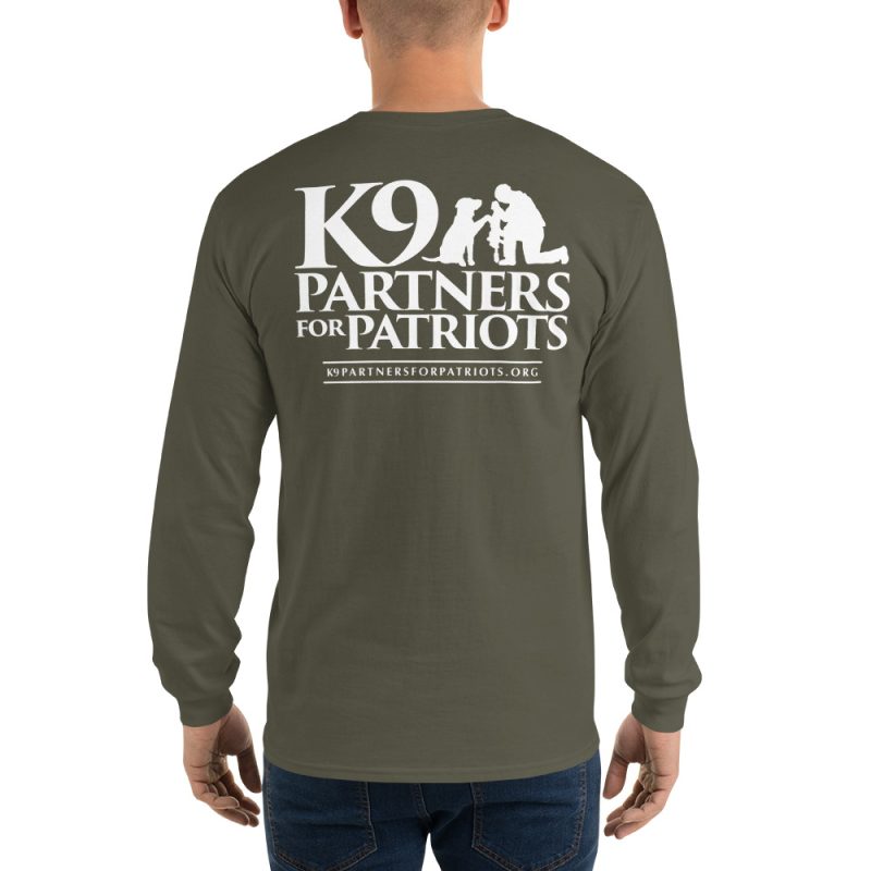 Rescue. Train. Transform. | K9 Partners for Patriots Awareness Long Sleeve Shirt - Image 3