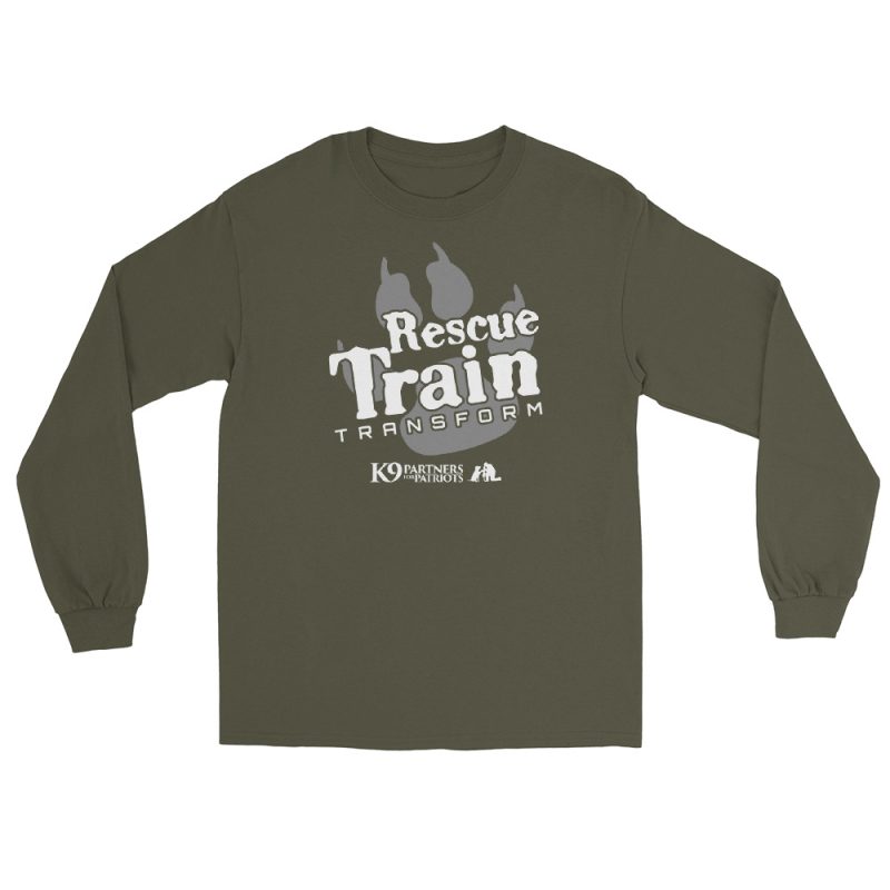 Rescue. Train. Transform. | K9 Partners for Patriots Awareness Long Sleeve Shirt - Image 11