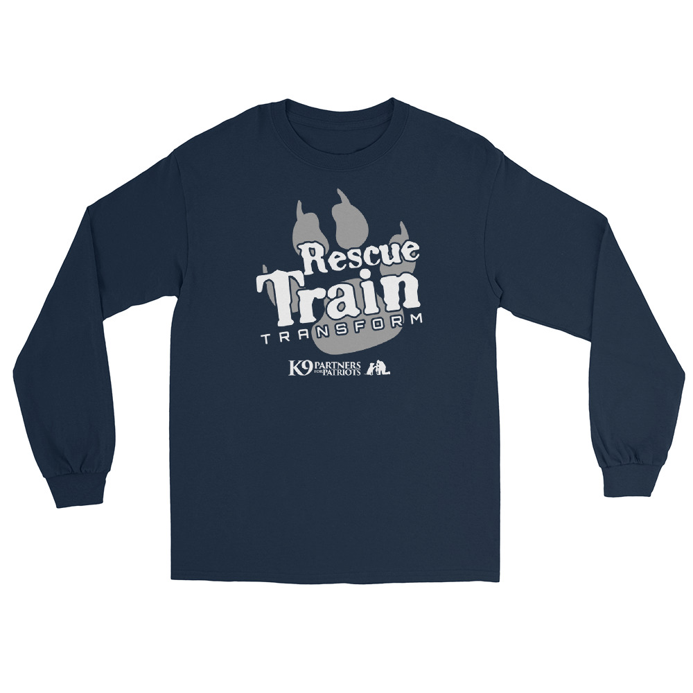 Rescue. Train. Transform. | K9 Partners for Patriots Awareness Long Sleeve Shirt
