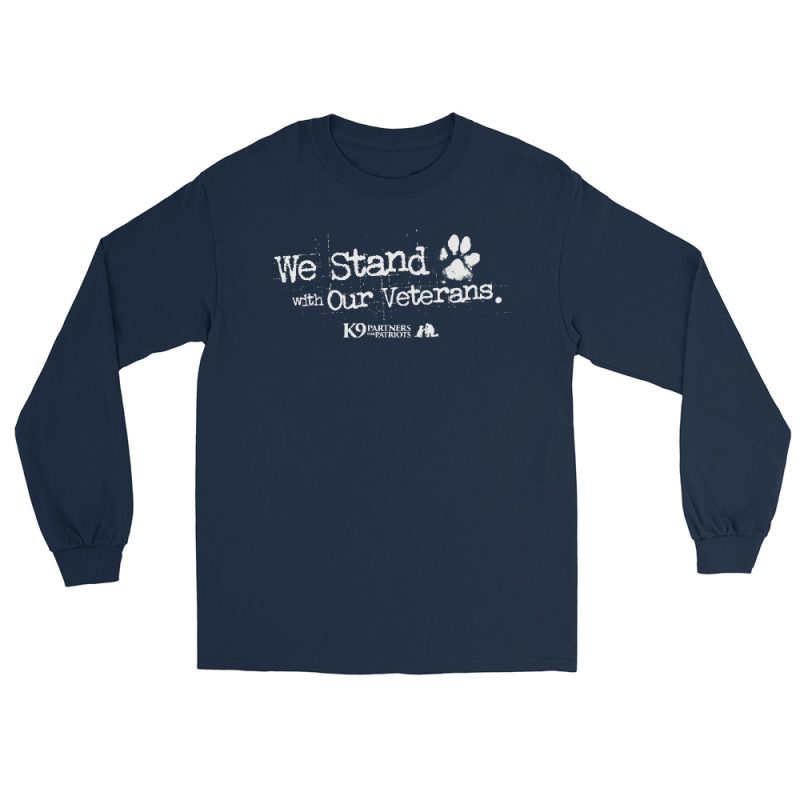 We Stand with Our Veterans | Long Sleeve Awareness Tee - Image 2