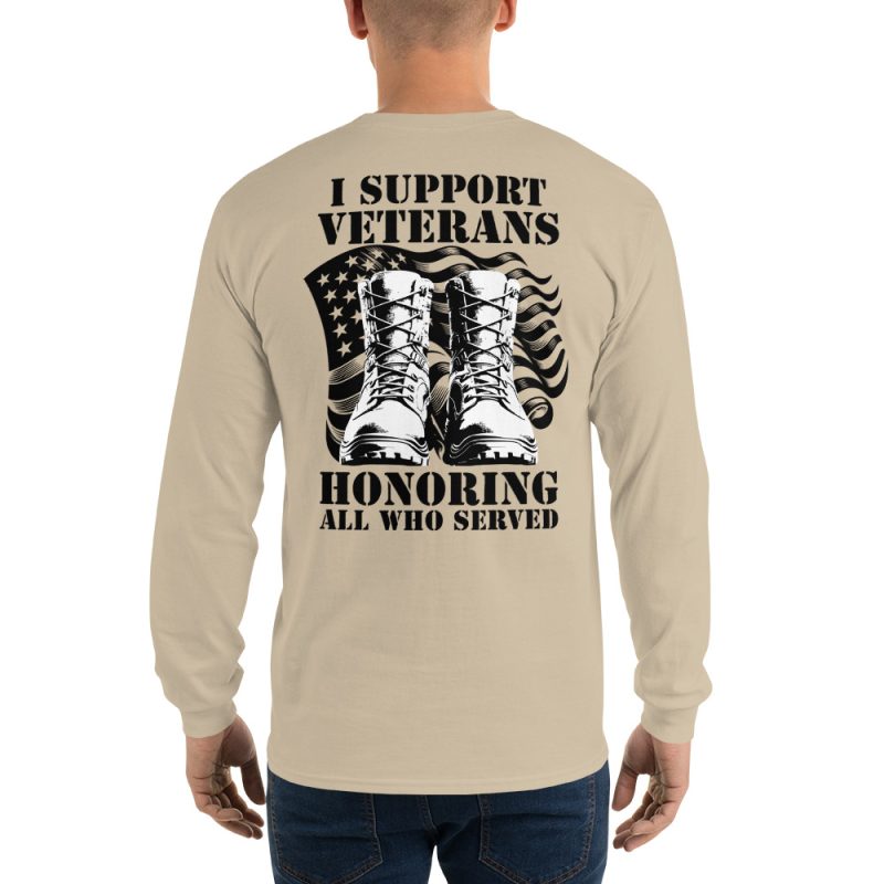 I Support Veterans Long Sleeve Tee – Honoring All Who Served - Image 5