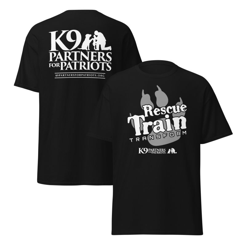 Rescue. Train. Transform. | K9 Partners for Patriots Awareness Tee