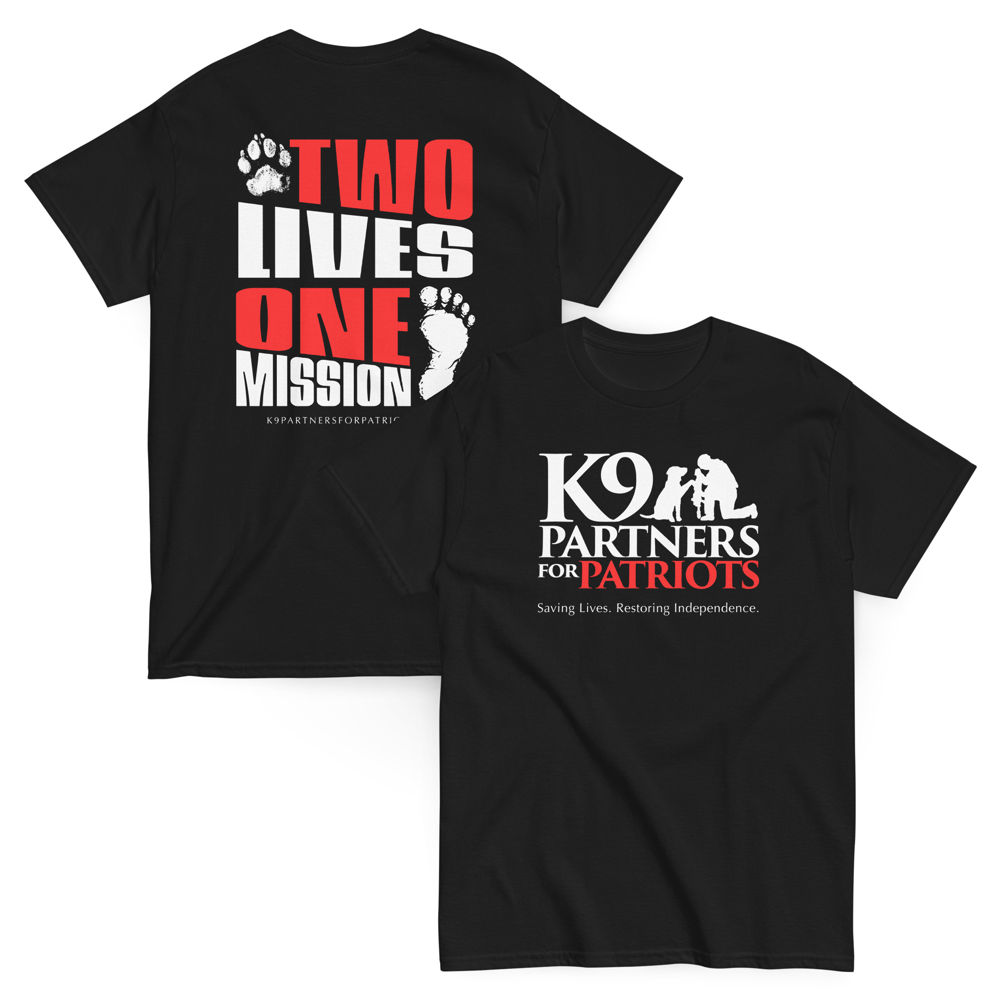 Two Lives. One Mission. | K9 Partners for Patriots Awareness Tee