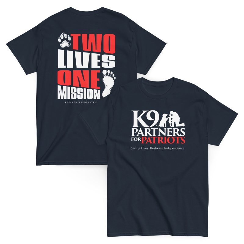 Two Lives. One Mission. | K9 Partners for Patriots Awareness Tee - Image 2