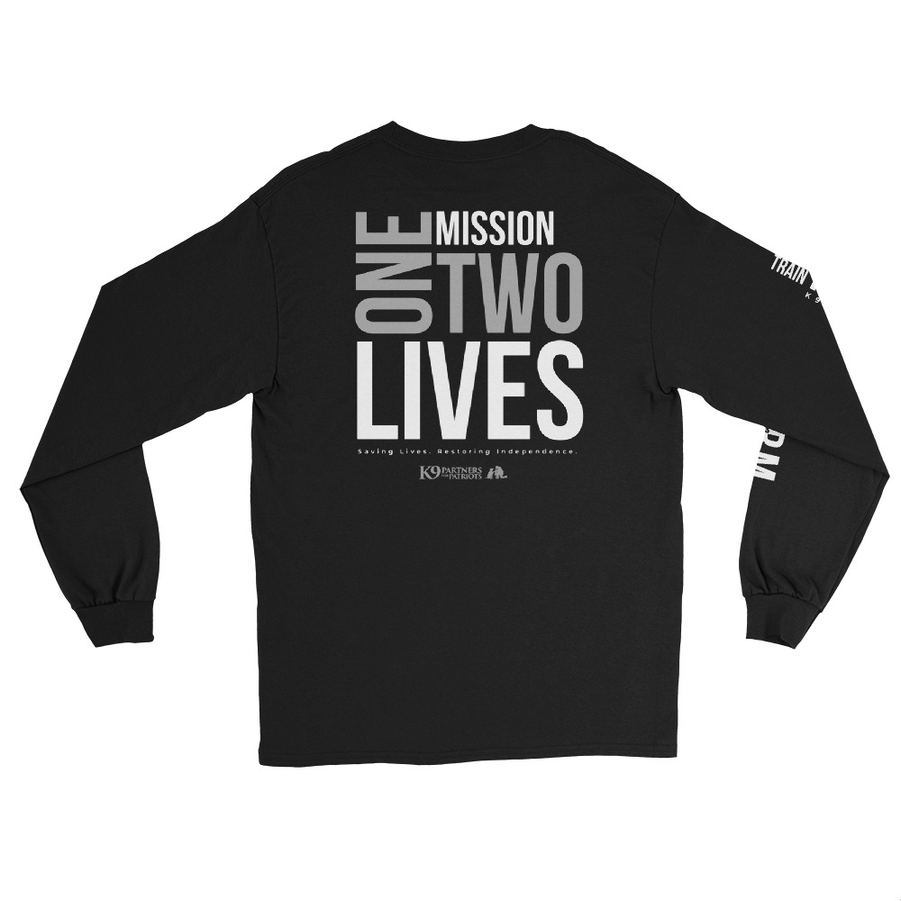 K9 Partners for Patriots One Mission Two Lives Long Sleeve Tee - Image 5