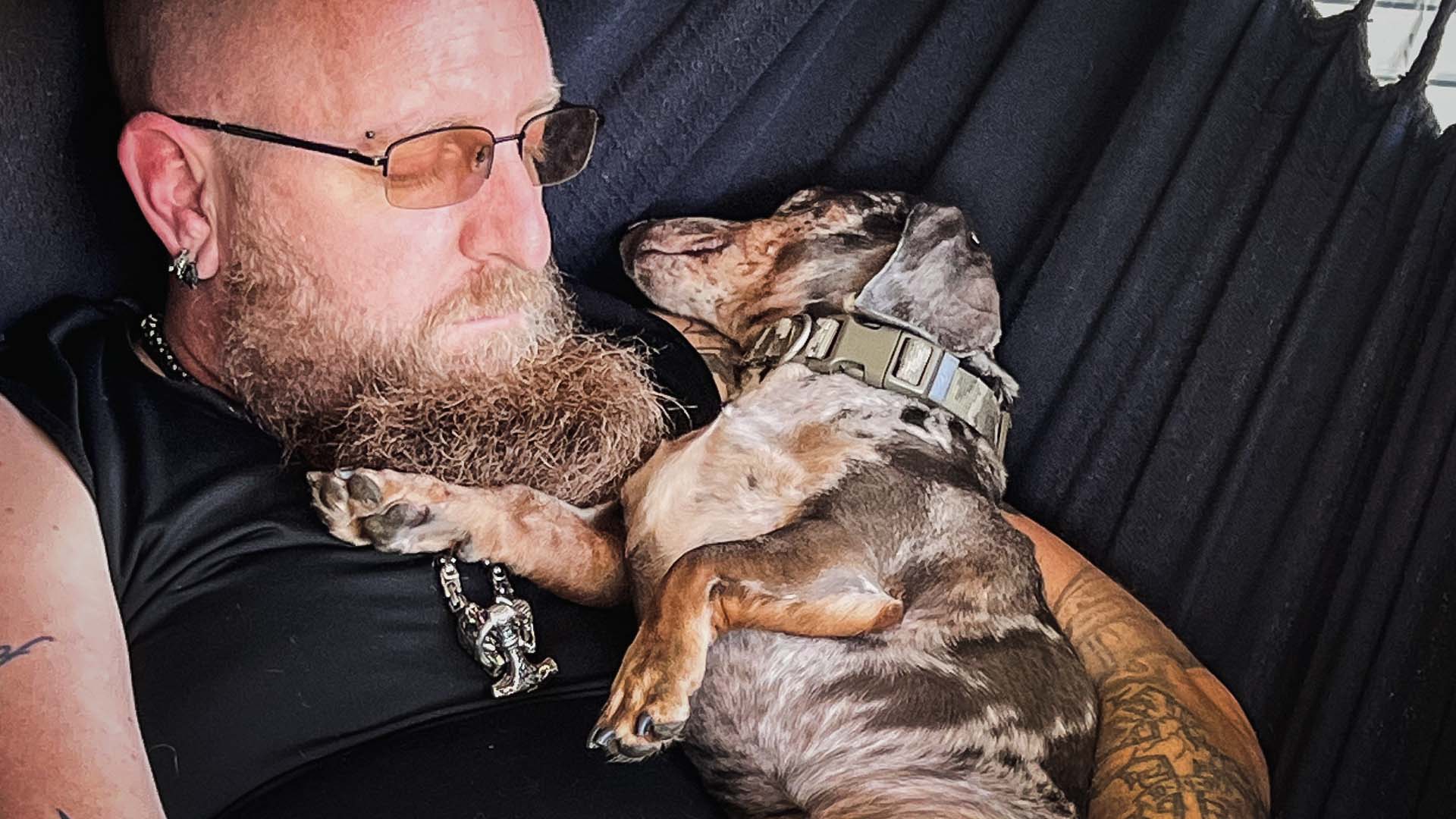 Corey and Stitch, napping